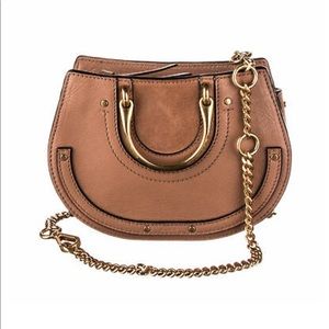 CHLOE Nougat Calfskin Suede Mini Pixie Belt Bag